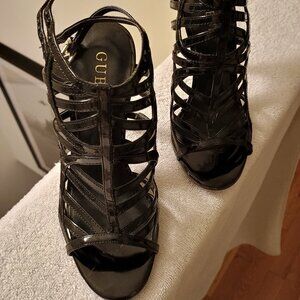 Guess Black Strappy High Heels